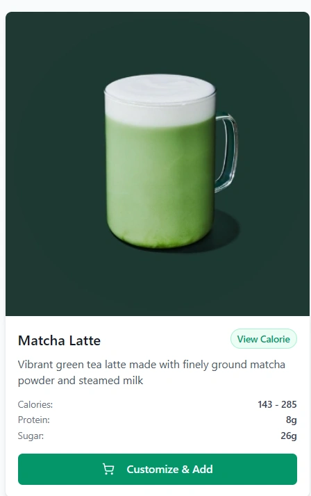 Matcha Latte Calories